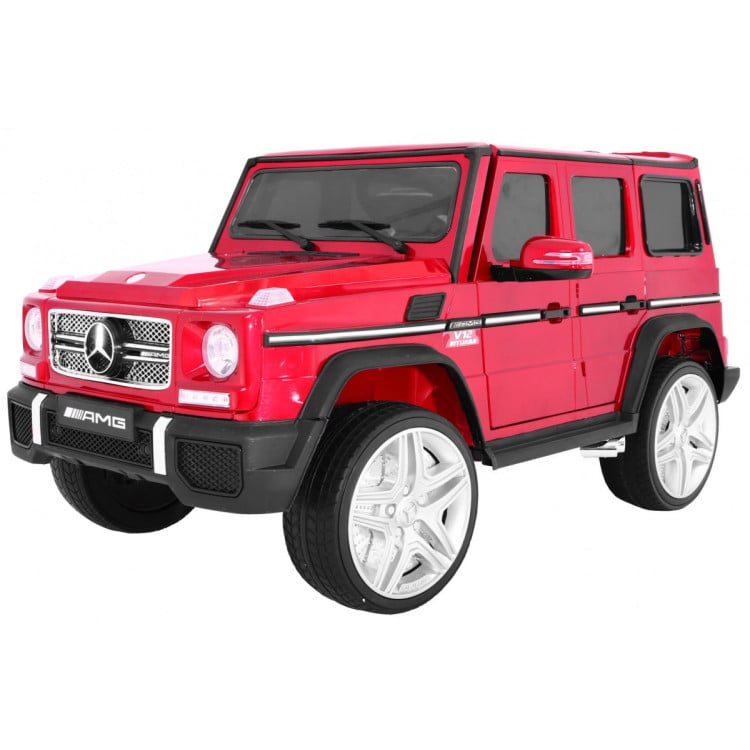 Auto na akumulator Mercedes AMG G65 dla dzieci Czerwony + Lakierowany + Bagażnik + Światła Dźwięki