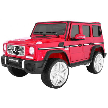 Auto na akumulator Mercedes AMG G65 dla dzieci Czerwony + Lakierowany + Bagażnik + Światła Dźwięki