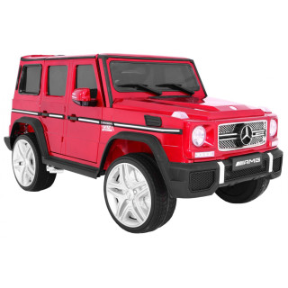 Auto na akumulator Mercedes AMG G65 dla dzieci Czerwony + Lakierowany + Bagażnik + Światła Dźwięki