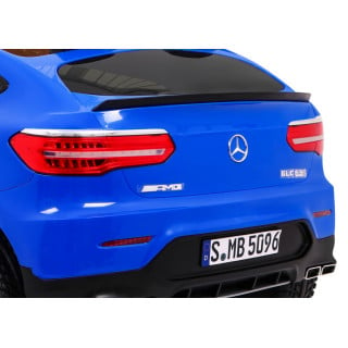 Auto Mercedes GLC 63S dla dzieci Niebieski + Napęd 4x4 + MP4 + LED + Ekoskóra + Wolny Start + EVA