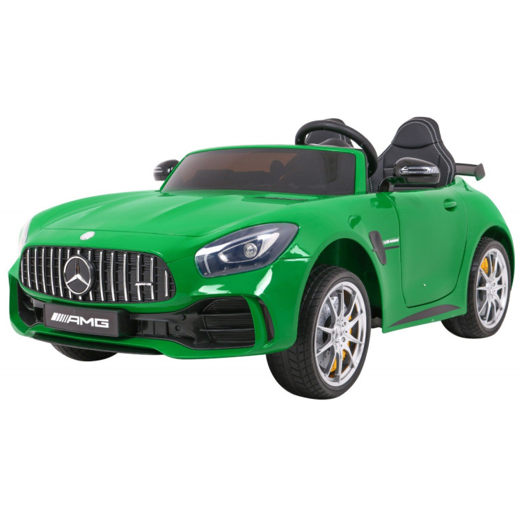 Mercedes-Benz GT R dla dzieci Lakier Zielony + Napęd 4x4 + Nawiew powietrza + Pilot + EVA + MP3 LED