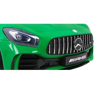 Mercedes-Benz GT R dla dzieci Lakier Zielony + Napęd 4x4 + Nawiew powietrza + Pilot + EVA + MP3 LED