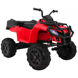 Quad XL ATV na akumulator dla dzieci Czerwony + Napęd 4x4 + Bagażnik + Wolny Start + EVA + Audio LED