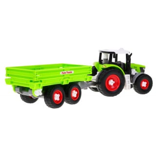 Rozkręcany Traktor z przyczepą dla dzieci 3+ Wkrętarka + Śrubokręt + Spychacz