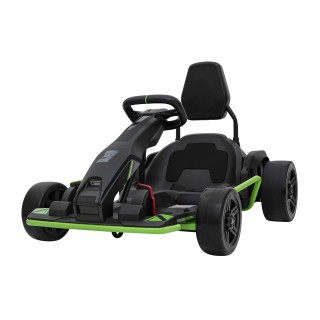 Gokart Fast 3 Drift na akumulator dla dzieci Czarny + Funkcja driftu + Silniki 2x150W + Radio LED + Pasy