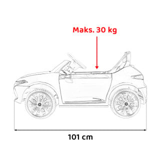 Mercedes Benz AMG EQA dla dzieci Czarny + Pilot + 5-punktowe pasy + EVA + Wyświetlacz MP3 + LED