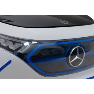 Mercedes Benz AMG EQA dla dzieci Biały + Pilot + 5-punktowe pasy + EVA + Wyświetlacz MP3 + LED