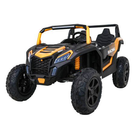 Buggy ATV Strong Racing dla 2 dzieci Złoty + Silnik bezszczotkowy + Pompowane koła + Audio LED