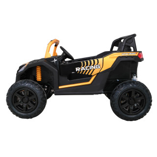 Buggy ATV Strong Racing dla 2 dzieci Złoty + Silnik bezszczotkowy + Pompowane koła + Audio LED