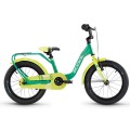 Dviratis S'COOL niXe 16" 1-speed coaster-brake Aluminium green-lime