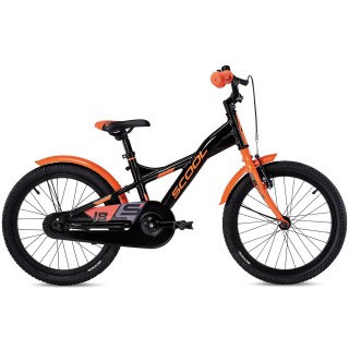 Dviratis S'COOL XXlite 18" 1-speed coaster-brake Aluminium black-orange