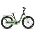 Dviratis S'COOL niXe 18" 1-speed coaster-brake Aluminium dark grey-pastel green