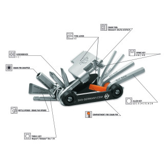 Raktų komplektas SKS Tom 18in1 Multitool sulankstomas