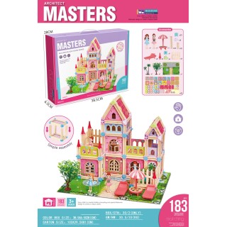 Wooden House + Accessories 183pcs.