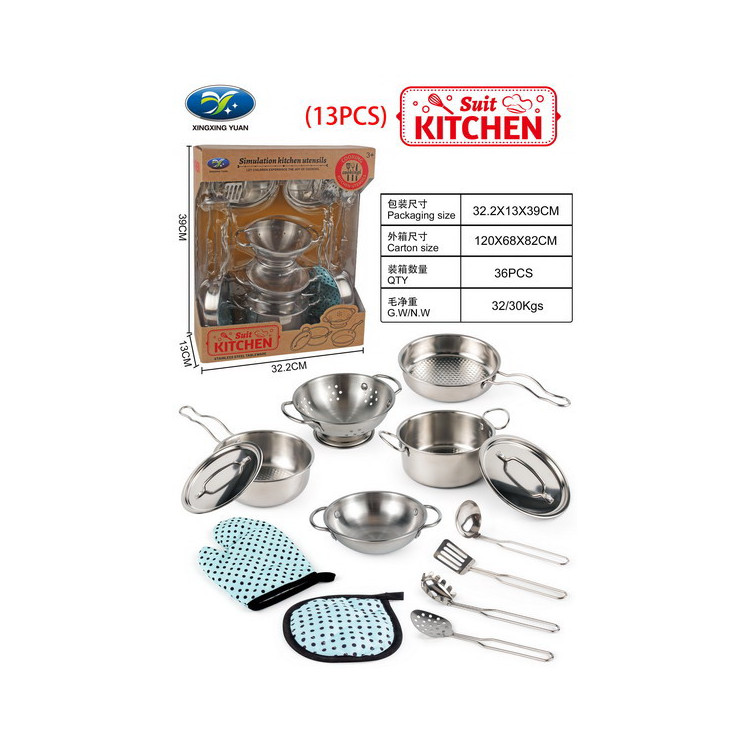 Set of Metal Pots + Accessories 13pcs.