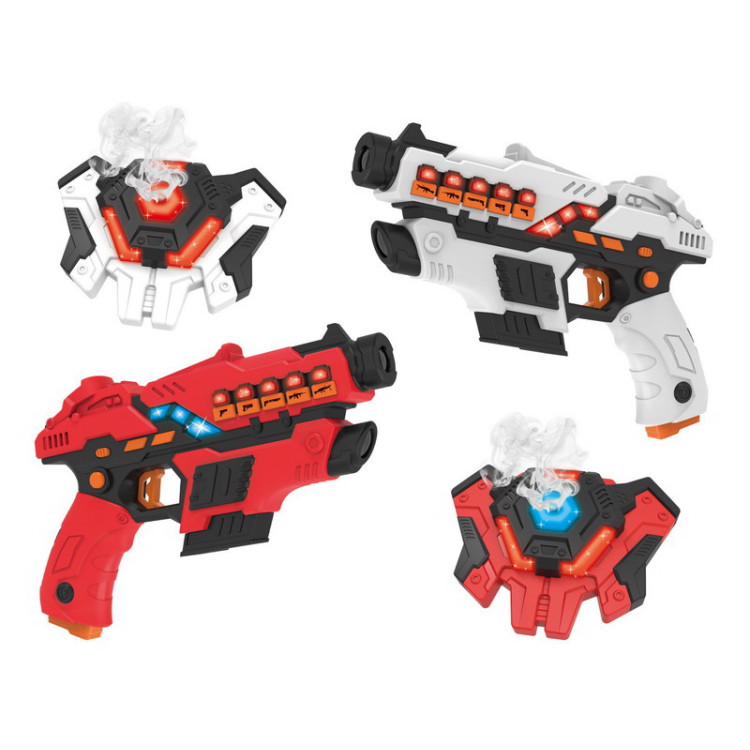 Set of laser guns + shields with smoke function