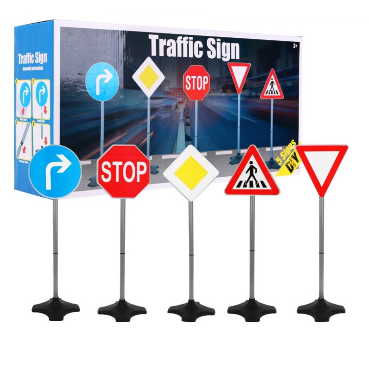 Road signs 80 cm, 5 Pcs