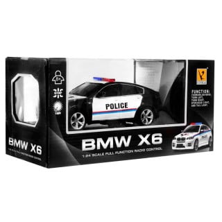 1:24 R/C Licensed police car Bmw X 6 Black Police