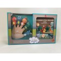 Set of Rubber Puppets Dinosaurs + Booklet