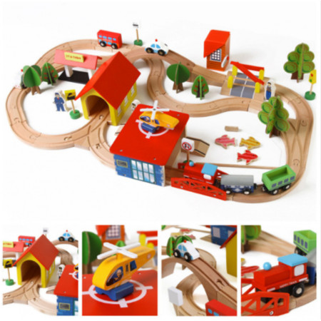 Mega Wooden Railway 69el