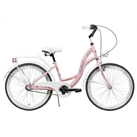 Dviratis AZIMUT Julie 24" 3-speed 2023 pink-white