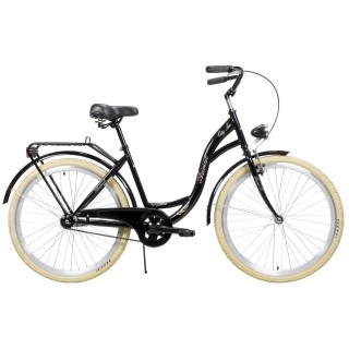 Dviratis AZIMUT City Lux 26" 2023 black-cream
