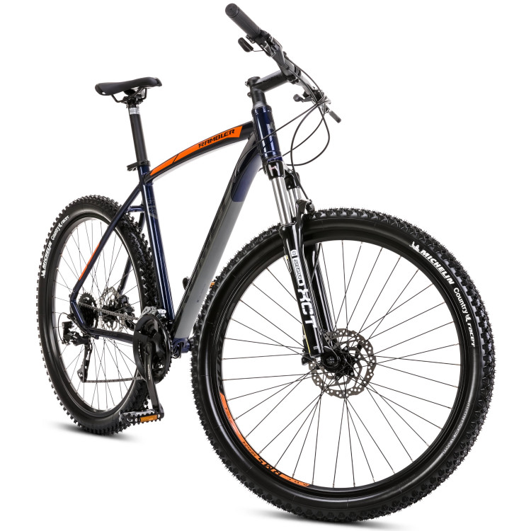 Dviratis Romet Rambler R7.3 2024 dark blue-orange-18" / M