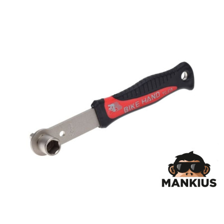 CRANK BOLT WRENCH W/ HANDLE, 14 mm SOCKET & 6 mm HEX