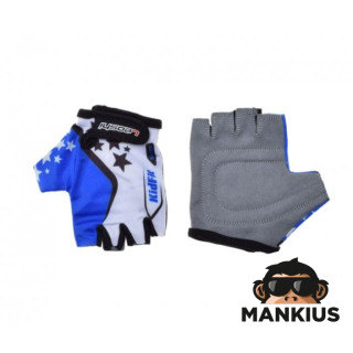 GLOVES , BICYCLE KIDS WHITE/BLUE 3XS