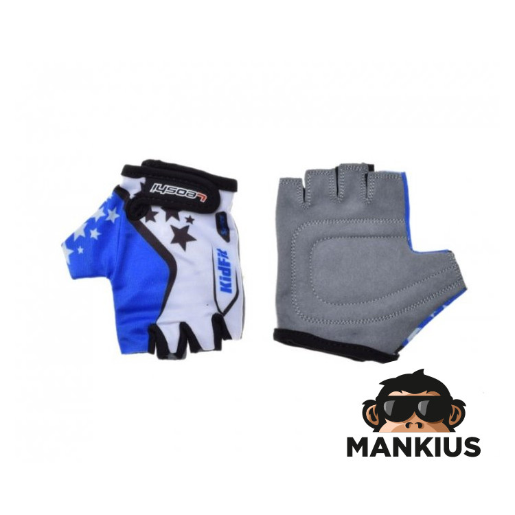 GLOVES , BICYCLE KIDS WHITE/BLUE 3XS