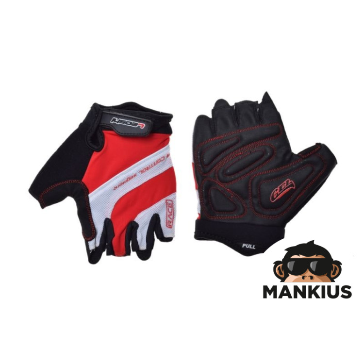 GLOVES , BICYCLE WHITE/RED M