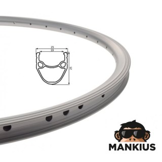 RIM, 26 WHEEL 36 SPOKES ALU SILVER