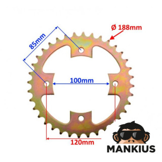 REAR SPROCKET FOR ATV BASHAN 200 250 T:36 520