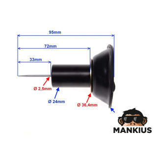 CARBURETOR VALVE PISTON AND DIAPHRAGM FOR SUZUKI GN125