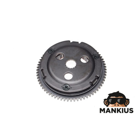 CLUTCH ASSY, ONE WAY STARTER MOTOR + GEAR 2T NEW MODEL