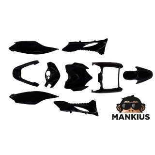 DANGLŲ RINKINYS, KĖbulo PLASTIKINĖS DALYS JUODOS YAMAHA JOG RR