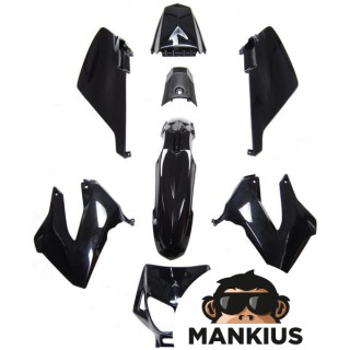 DANGLŲ RINKINYS, KŪNO PLASTIKAS DERBI SENDA DRD RACING 50 BLACK