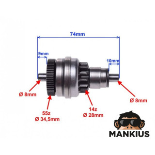 GEAR, KICK STARTER ONE WAY CLUTCH FOR PIAGGIO ZIP 50 4T