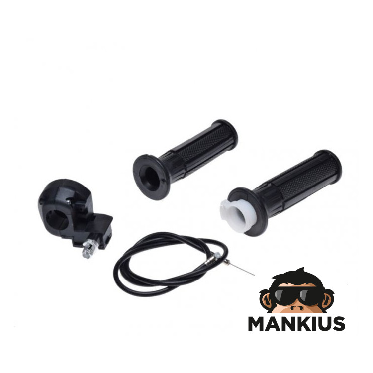 THROTTLE GRIP ASSY W/CABLE AND LH HANDLEBAR GRIP