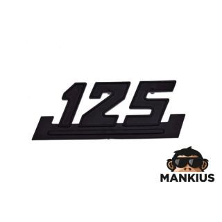 EMBLEM, SIDE COVER WSK 125 BLACK