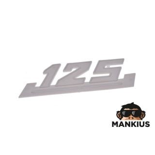 EMBLEM, SIDE COVER WSK 125 WHITE