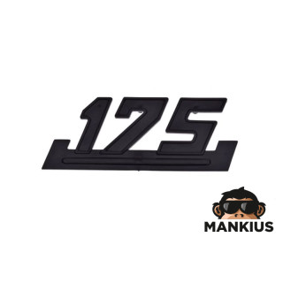 EMBLEM, SIDE COVER WSK 175 BLACK