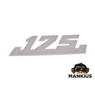 EMBLEM, SIDE COVER WSK 175 WHITE