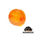 LENS, TURN SIGNAL LAMP MZ SIMSON ROUND AMBER FRONT
