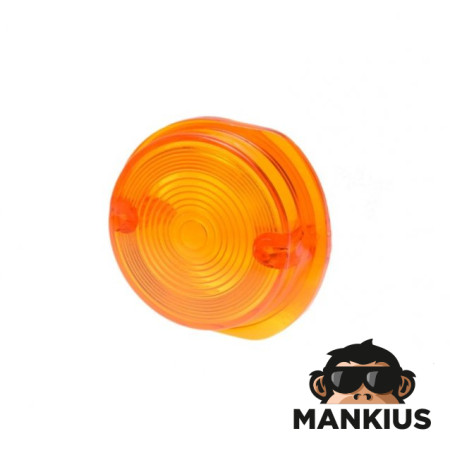 LENS, TURN SIGNAL LAMP MZ SIMSON ROUND AMBER FRONT