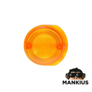 LENS, TURN SIGNAL LAMP MZ SIMSON ROUND AMBER FRONT