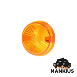 LENS, TURN SIGNAL LAMP MZ SIMSON ROUND AMBER REAR