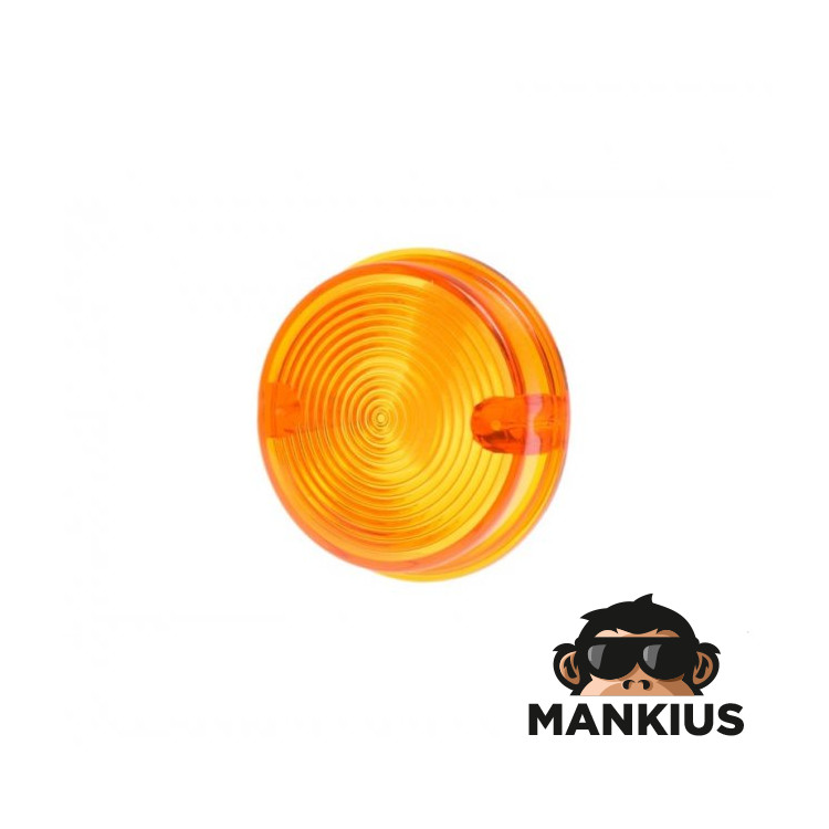 LENS, TURN SIGNAL LAMP MZ SIMSON ROUND AMBER REAR