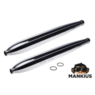 MUFFLER ASSY, JAWA 350 12V LONG 638 SET 2 PCS