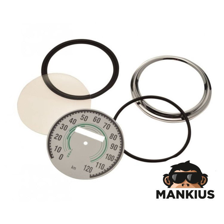 REPAIR KIT, SPEEDOMETER, JAWA 250 350 ROUND 120 km/h WHITE